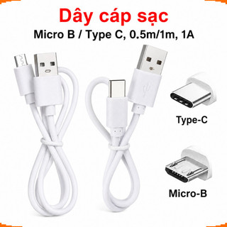 [Giá sỉ] Dây cáp sạc cho thiết bị công suất thấp không truyền dữ liệu cổng type C / Micro B