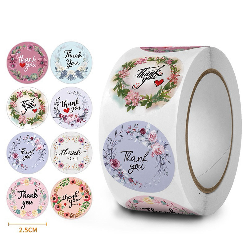 (quà tặng k bán )Miếng Dán Sticker Cảm ơn Món Quà Tặng