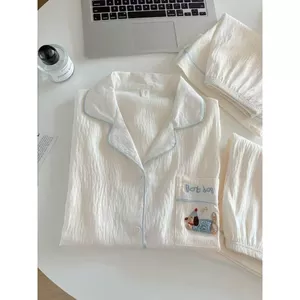 Bộ Đồ Ngủ Ba Mảnh Bán Chạy Đợt 2 Tại Thành Phố Thương Mại, Quần Short Ngắn Tay, Ve Áo, Đồ Mặc Nhà, Bộ Đồ Nữ