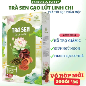 Trà Sen Gạo Lứt Linh Chi Hộp 30 Gói Chính Hãng Cao Cấp ✅ Trà giảm cân giảm béo nhanh ngủ ngon tuần hoàn máu thanh nhiệt