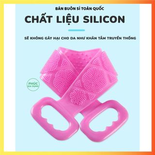 (COMBO 5) DÂY CHÀ LƯNG TẮM MASSAGE 2 MẶT SILICON - Đai KỲ LƯNG TẨY TẾ BÀO CHẾT, Dụng Cụ Chà Lưng Cao Cấp