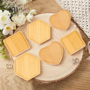 Đế lót ly bằng gỗ tự nhiên tròn Cốc trà Cốc cà phê Tấm lót ly gỗ sồi chịu nhiệt Bộ đồ ăn Trang trí