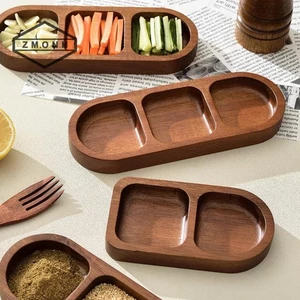 Khay gỗ 2/3/4 ngăn đựng gia vị, sushi, bánh mì, tráng miệng – dùng cho bữa sáng/bữa tối/bếp