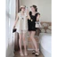 Set bộ đùi bánh bèo thời trang nữ chất cotton lạnh mịn áo dây nơ cổ vuông phối quần short ống rộng in bi nhỏ Mon fashion