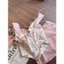 Set áo hoa dây nơ + chân váy mini hồng nữ tính, dễ thương Mon fashion