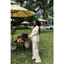 Set bộ thời trang nữ phong cách trẻ trung chất đũi vân mây in bi xịn áo 2 dây mỏng phối quần dài ống rộng Mon fashion