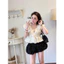 Set áo cổ V chun eo cv chấm bi 2 màu Mon fashion