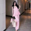 Set áo lụa chấm bi cúp ngực 2 dây và chân quần dáng dài quyến rũ Mon fashion