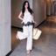 Set áo lụa chấm bi cúp ngực 2 dây và chân quần dáng dài quyến rũ Mon fashion