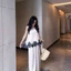 Set áo lụa chấm bi cúp ngực 2 dây và chân quần dáng dài quyến rũ Mon fashion