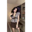 Set váy tiểu thư caro nhí phối nơ ngực chân váy body dáng ngắn Mon fashion