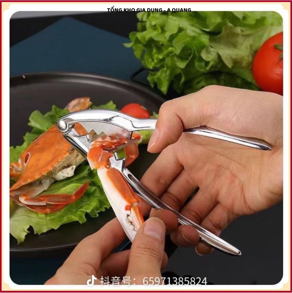(COMBO 2 CÁI) KÌM KẸP CÀNG CUA CÀNG GHẸ INOX, DỤNG CỤ BÓC HẢI SẢN ĐA NĂNG, Chắc Chắn Bền Bỉ, Hỗ Trợ Tách Vỏ Dễ Dàng