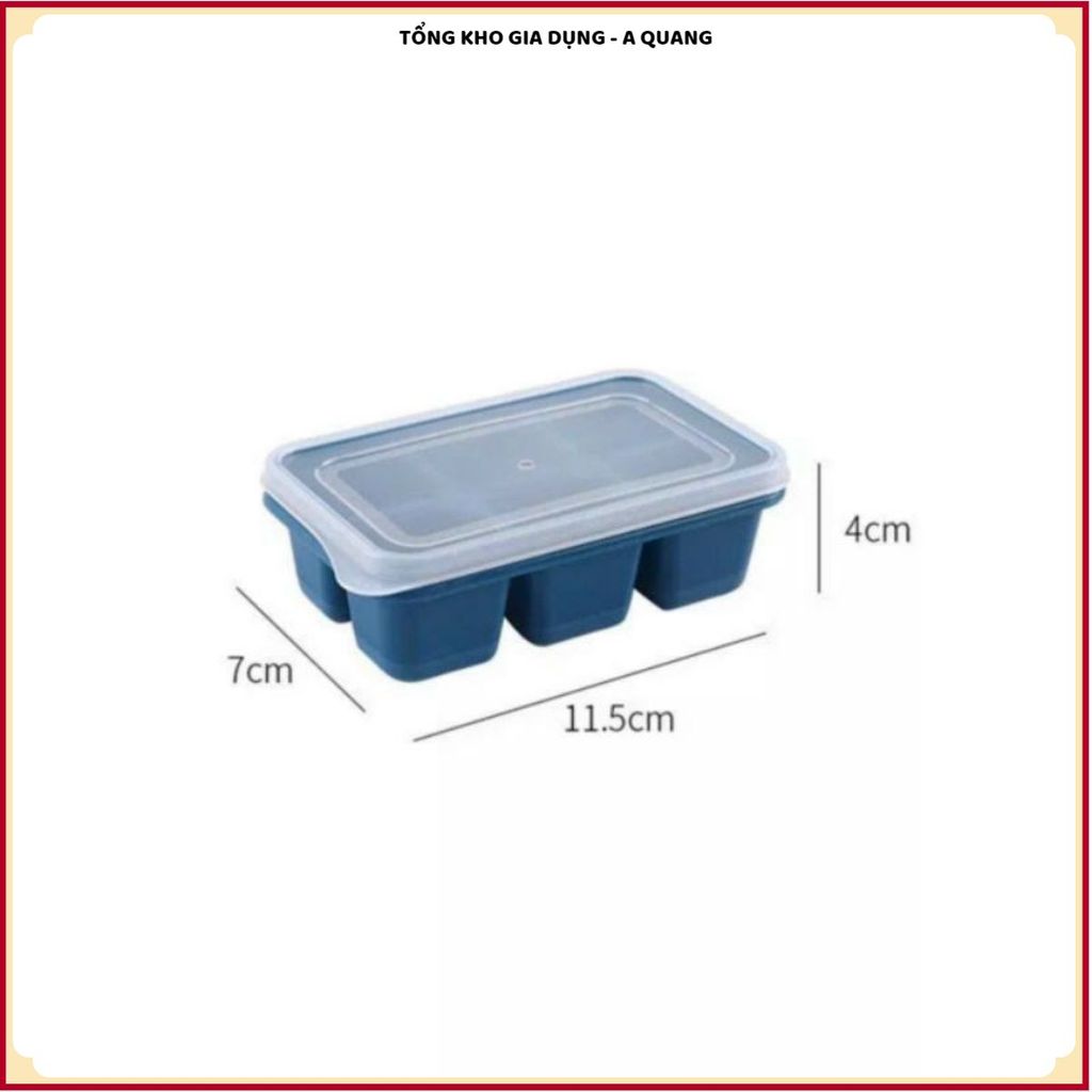 (COMBO 5 KHAY) KHAY LÀM ĐÁ SILICON ĐA NĂNG 6 Ô, KHUÔN LÀM THẠCH TIỆN LỢI, An Toàn Thực Phẩm, Sử Dụng Lâu Dài, Dễ Tháo Kh