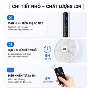 Quạt Điện Cây Đứng MAILI, Quạt Điện Tử Thông Minh 8 Tốc Độ Gió, Làm Mát Cực Nhanh, Hoạt Động Bền Bỉ, Không Gây Tiếng Ồn