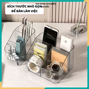 KHAY ĐỰNG MỸ PHẨM 5 NGĂN TRONG SUỐT - Sắp Xếp Đồ Trang Điểm Gọn Gàng, Khay Nhựa Đa Năng
