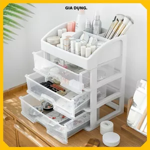 KỆ ĐỰNG ĐỒ TRANG ĐIỂM 4 TẦNG - Thiết Kế Ngăn Kéo Tiện Lợi, Hộp Đựng Mỹ Phẩm Đa Năng