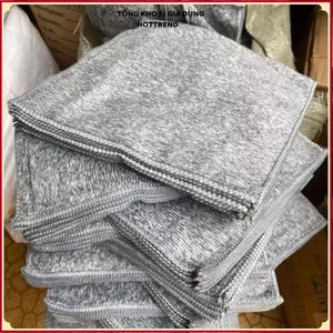 KHĂN LAU NHÀ BẾP XÁM GHI - Kích Thước 23X23CM Nhỏ Gọn, Thấm Nước Nhanh Hiệu Quả