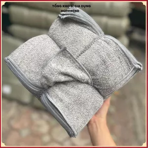 KHĂN LAU SỢI TRE THAN ĐA NĂNG 25X25CM - Siêu Thấm Hút Nước Nhanh, Khăn Lau Nhà Bếp Cao Cấp