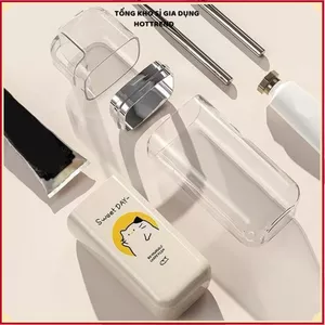CỐC SÚC MIỆNG MÈO CUTE KÈM HỘP ĐỰNG - Đựng Bàn Chải Du Lịch Gọn Gàng, Bộ Cốc Đánh Răng Cao Cấp