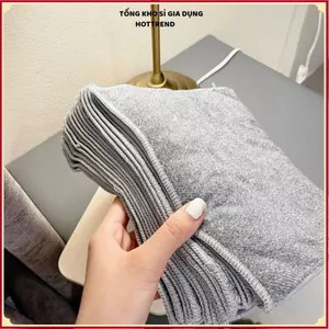 KHĂN LAU ĐA NĂNG XÁM GHI CÓ VIỀN - Lau Chén Bát Dĩa Lau Tay Lau Bếp Mềm Mịn Thấm Hút, Khăn Lau Cao Cấp