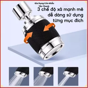 ĐẦU VÒI NƯỚC XOAY 720 ĐỘ - Tăng Áp 3 Chế Độ Phun, Phụ Kiện Bồn Rửa Nhà Bếp