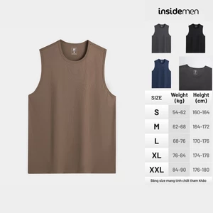 Áo Thun Ba Lỗ Tanktop Nam Cổ Tròn Mềm Mại Co Giãn Insidemen Nhiều Màu ITL106AS0