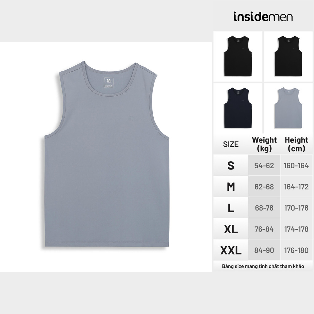 Áo Thun Ba Lỗ Nam Cổ Tròn Insideman Tank Top Dáng Suông Nhẹ Thoải Mái Thoáng Mát ITTR05