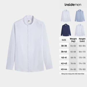 Áo Sơ mi Nam Tay Dài Cổ trụ Insidemen Regular Fit ILS1150Z