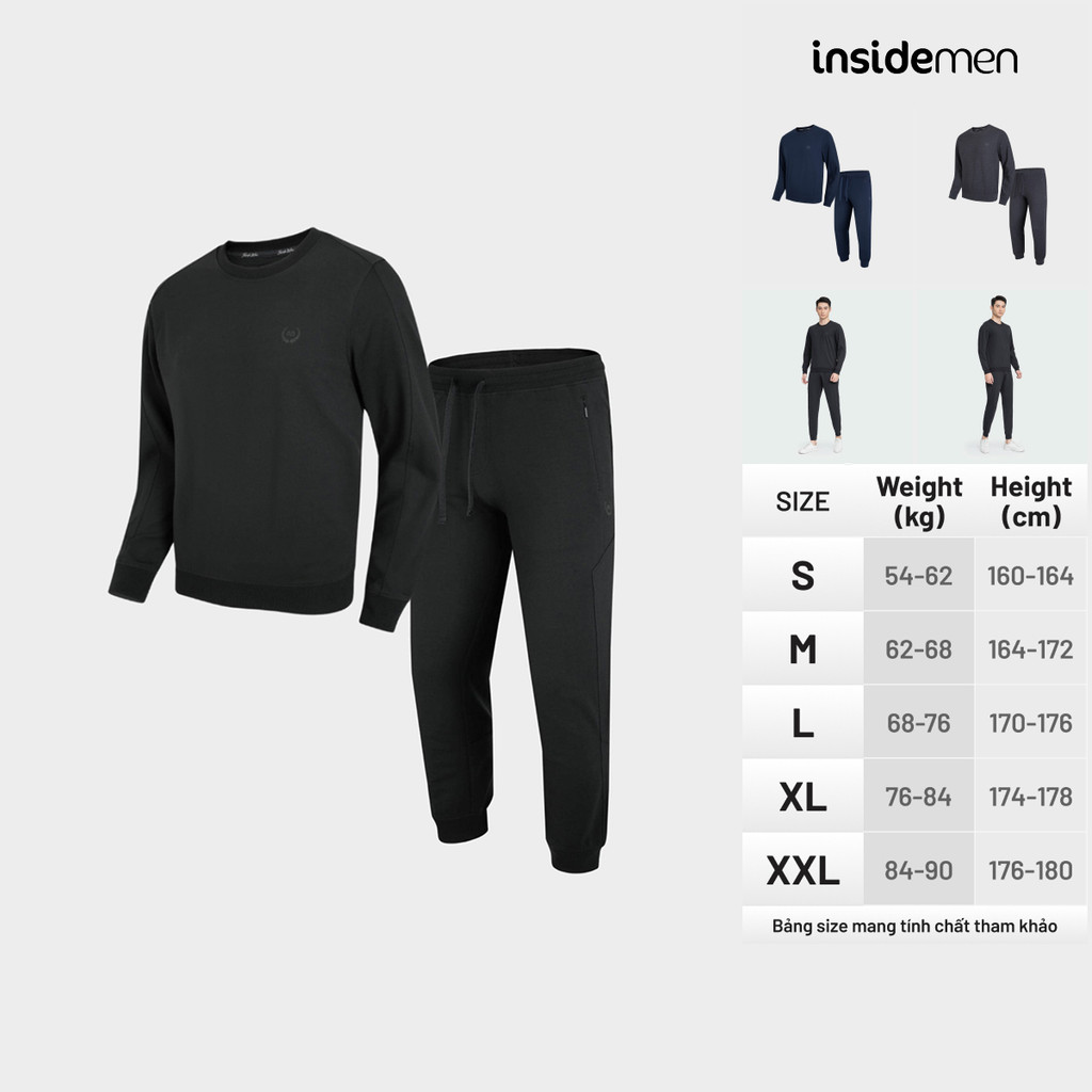 Bộ Thể Thao Nam INSIDEMEN Chất Nỉ Ống Bo Cạp Chun Co Giãn 3 Màu Trẻ Trung Năng Động Thời Trang Cao Cấp ILH009W3