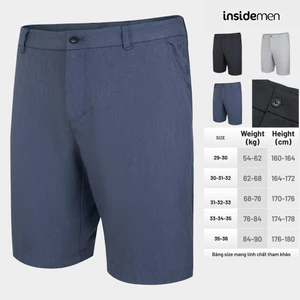 Quần short nam INSIDEMEN tây âu Regular Fit dáng ôm Hàn Quốc trẻ trung ISO028S3
