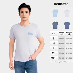 Áo Thun Nam Insidemen Dáng Regular Fit Vải Mesh Lỗ Thoáng Khí Siêu Mát Lạnh Mùa Hè ITS007MAH0