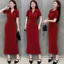 Đầm thun gân ôm body dáng dài basic màu đen đỏ siêu tôn dáng outfit đi cafe du lịch hot trend HCOM25124