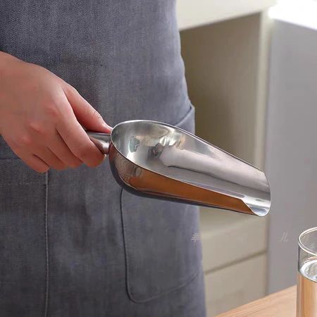 (COMBO 3) MUỖNG XẺNG INOX XÚC ĐÁ VIÊN 24CM - Xúc Gạo Thực Phẩm Tiện Lợi, Dụng Cụ Nhà Bếp Cao Cấp