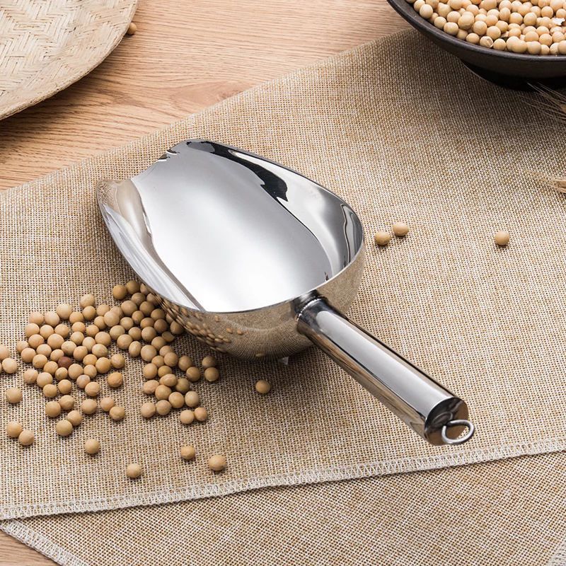 (COMBO 3) MUỖNG XẺNG INOX XÚC ĐÁ VIÊN 24CM - Xúc Gạo Thực Phẩm Tiện Lợi, Dụng Cụ Nhà Bếp Cao Cấp