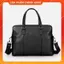Túi công sở nam nữ da bò thật 2 ngăn khóa CD316VB (Black) - 100% da thật, BH 3 năm