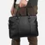 Túi công sở nam nữ da bò thật 2 ngăn khóa CD316VB (Black) - 100% da thật, BH 3 năm