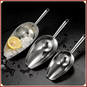 COMBO DỤNG CỤ XÚC ĐÁ INOX CAO CẤP, XẺNG XÚC GẠO VÀ THỰC PHẨM TIỆN DỤNG, Thiết Kế Chắc Chắn Và Dễ Vệ Sinh
