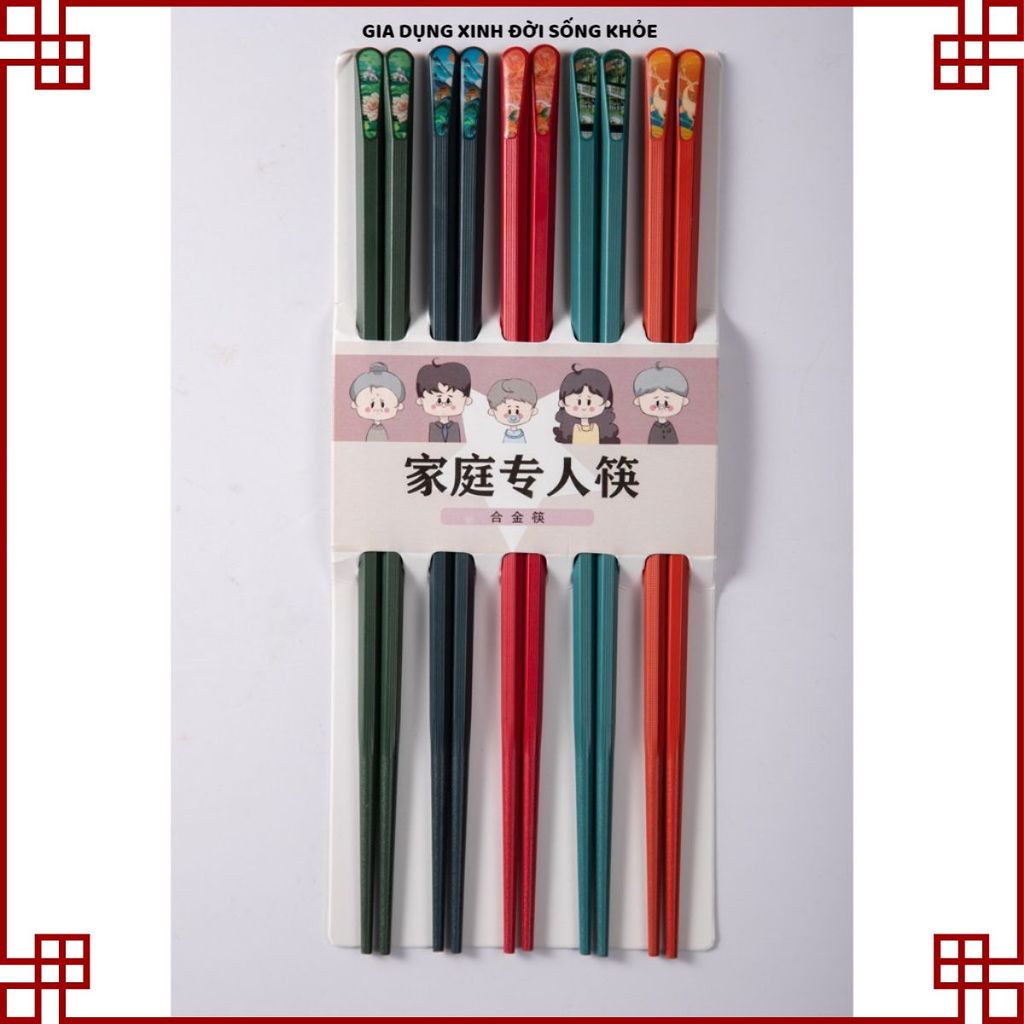 (BỘ 5 ĐÔI) ĐŨA KIỂU NHẬT CHỐNG TRƯỢT, KHÁNG KHUẨN CHỐNG ẨM MỐC,Tiện Dụng Cho Gia Đình, Bền Đẹp Theo Thời Gian