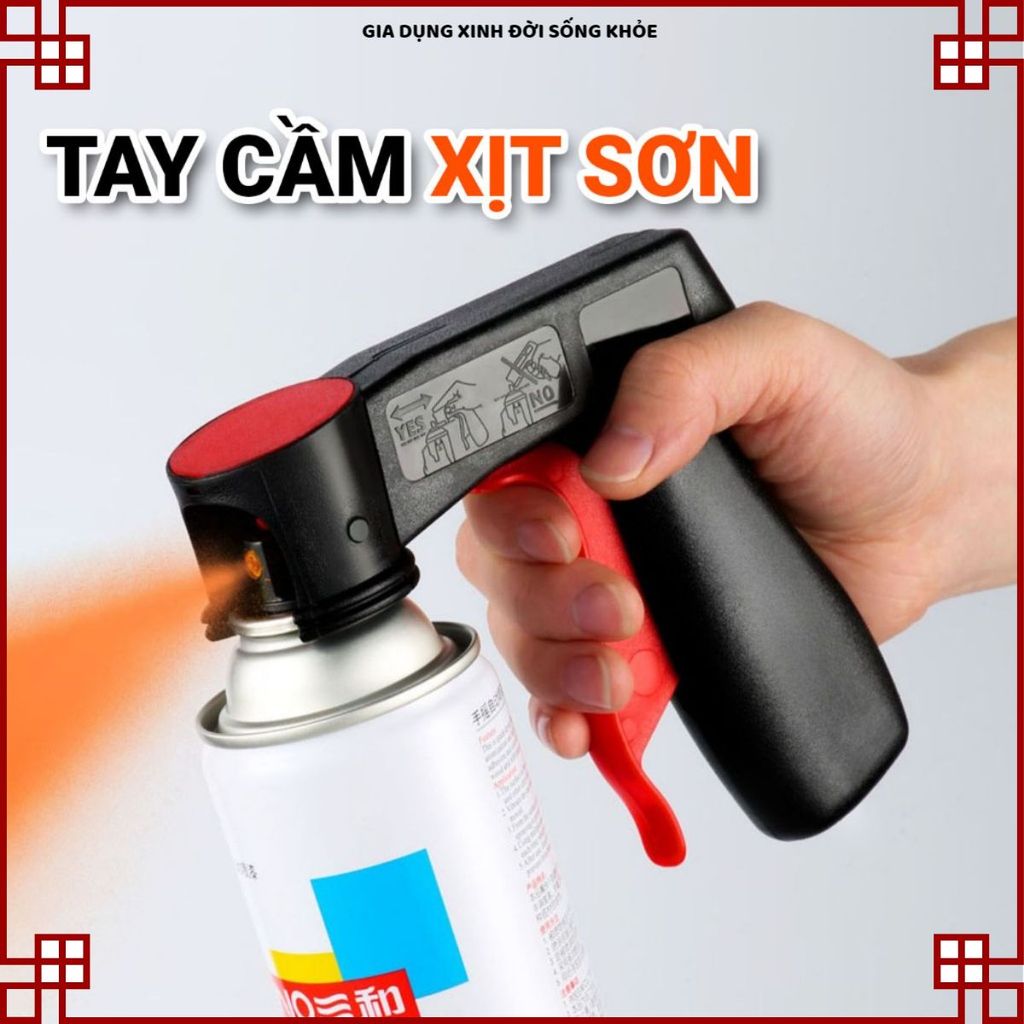 (COMBO 2) BỘ CHUYỂN ĐỔI SÚNG XỊT SƠN CẦM TAY, TAY CẦM HỖ TRỢ BÌNH XỊT, Giúp Xịt Sơn Đều Hơn, Dễ Dàng Thao Tác