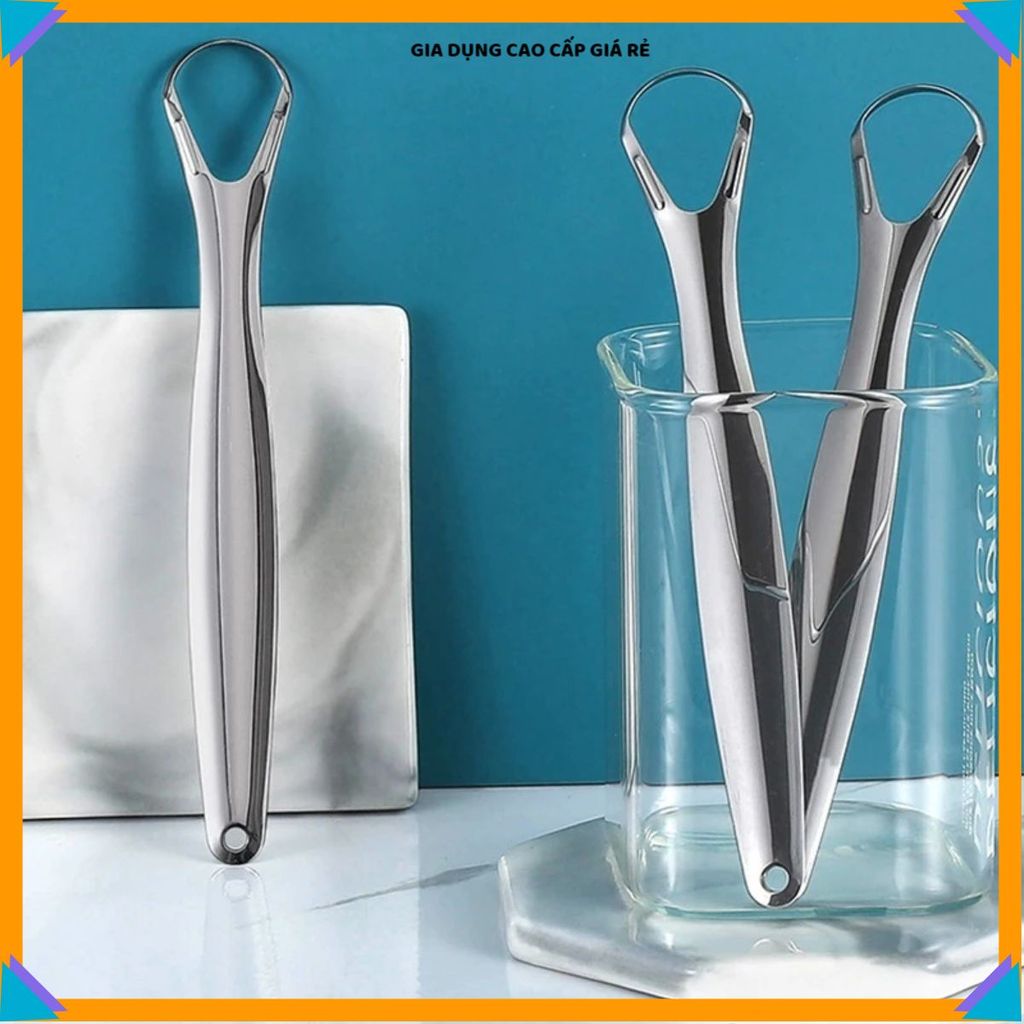 (COMBO 5) DỤNG CỤ CẠO LƯỠI CAO CẤP, INOX 304 AN TOÀN CHO MIỆNG, Vệ Sinh Hằng Ngày, Giữ Hơi Thở Thơm Mát