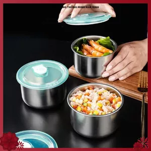 HỘP INOX ĐỰNG THỰC PHẨM GIA ĐÌNH, HỘP INOX BỀN ĐẸP CHỐNG GỈ, Thiết Kế Tiện Lợi Và Dễ Sử Dụng Hằng Ngày