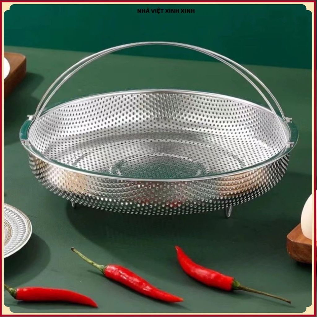 RỔ HẤP NHÀ BẾP 20CM H60, THIẾT KẾ TAY CẦM CHẮC CHẮN, Giúp Hấp Nhanh, Giữ Trọn Dinh Dưỡng Món Ăn