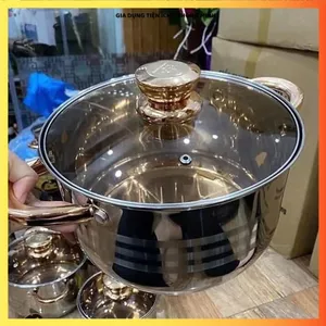 COMBO BỘ NỒI ĐỨC 6 MÓN 12 CHI TIẾT CAO CẤP, BỘ NỒI NẤU ĂN CAO CẤP TIỆN DỤNG, Phù Hợp Mọi Gia Đình Hiện Đại