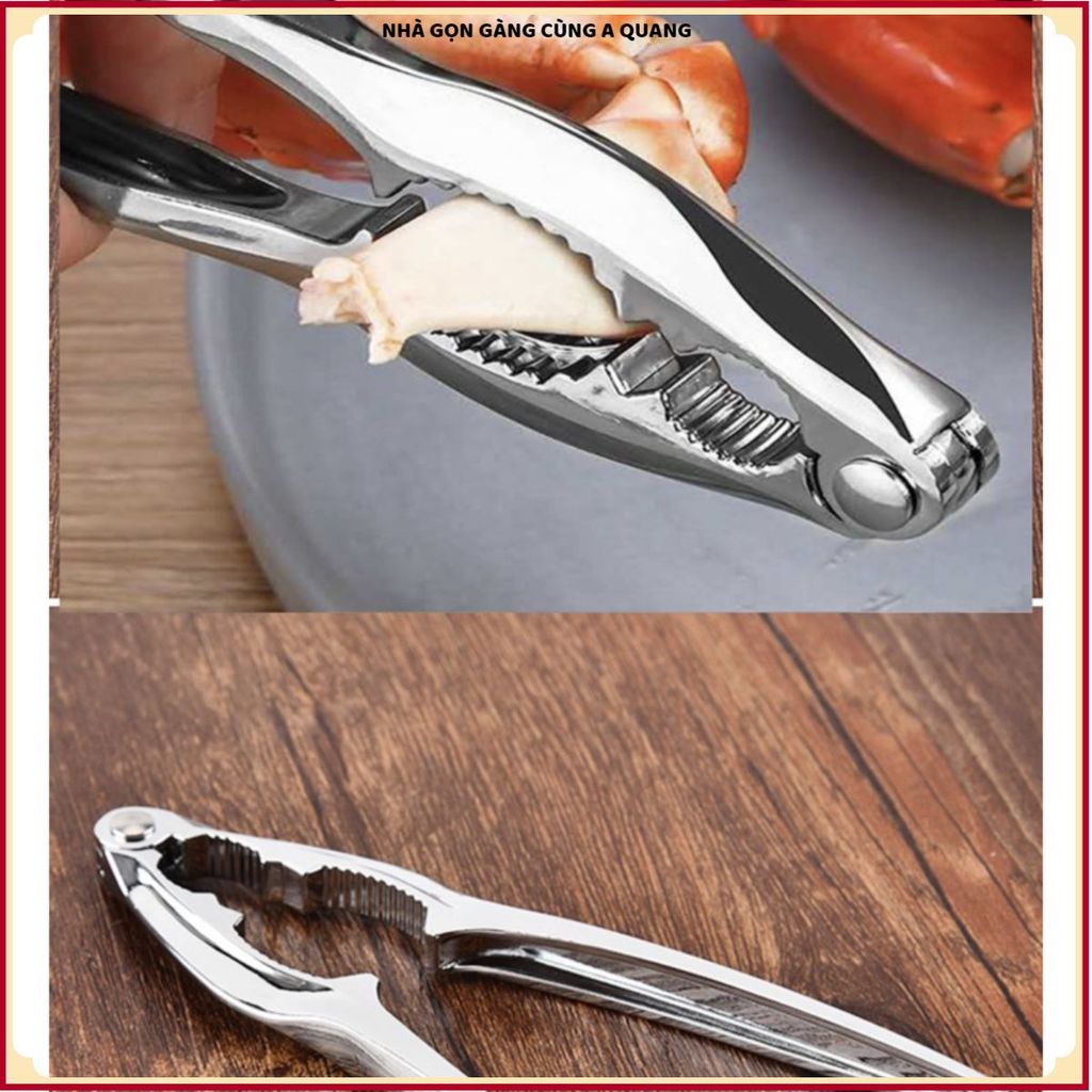 (COMBO 2 CÁI) KÌM KẸP CÀNG CUA CÀNG GHẸ INOX, DỤNG CỤ BÓC HẢI SẢN ĐA NĂNG, Chắc Chắn Bền Bỉ, Hỗ Trợ Tách Vỏ Dễ Dàng