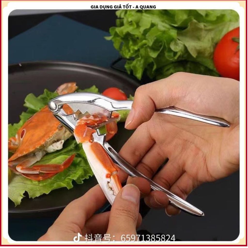 (COMBO 2 CÁI) KÌM KẸP CÀNG CUA CÀNG GHẸ INOX, DỤNG CỤ BÓC HẢI SẢN ĐA NĂNG, Chắc Chắn Bền Bỉ, Hỗ Trợ Tách Vỏ Dễ Dàng