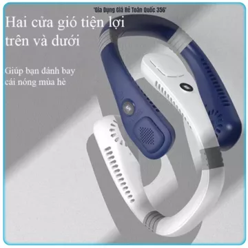 QUẠT ĐEO CỔ MINI, QUẠT LÀM MÁT CÁ NHÂN,PIN TRÂU NHẸ ÊM TIỆN LỢI MÙA HÈ, QUẠT KHÔNG CÁNH ĐEO CỔ, QUẠT MINI USB