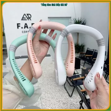 QUẠT ĐEO CỔ MINI, QUẠT LÀM MÁT CÁ NHÂN,PIN TRÂU NHẸ ÊM TIỆN LỢI MÙA HÈ, QUẠT KHÔNG CÁNH ĐEO CỔ, QUẠT MINI USB