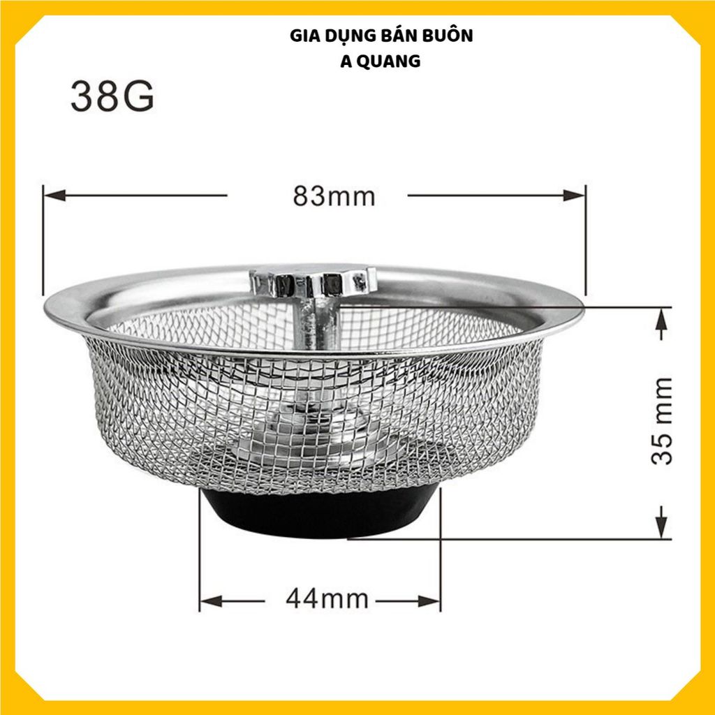 (COMBO 3) NẮP LƯỚI LỌC RÁC BỒN RỬA CHÉN CÓ TAY CẦM - Thép Không Gỉ Tiện Dụng, Dụng Cụ Nhà Bếp Phòng Tắm