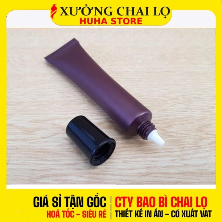 [COMBO 3 CÁI] Tuýp Chiết Mỹ Phẩm ❤ Tuýp (tube) nhựa chiết mỹ phẩm 20ml Nâu, Rêu chiết mỹ phẩm, đựng gel