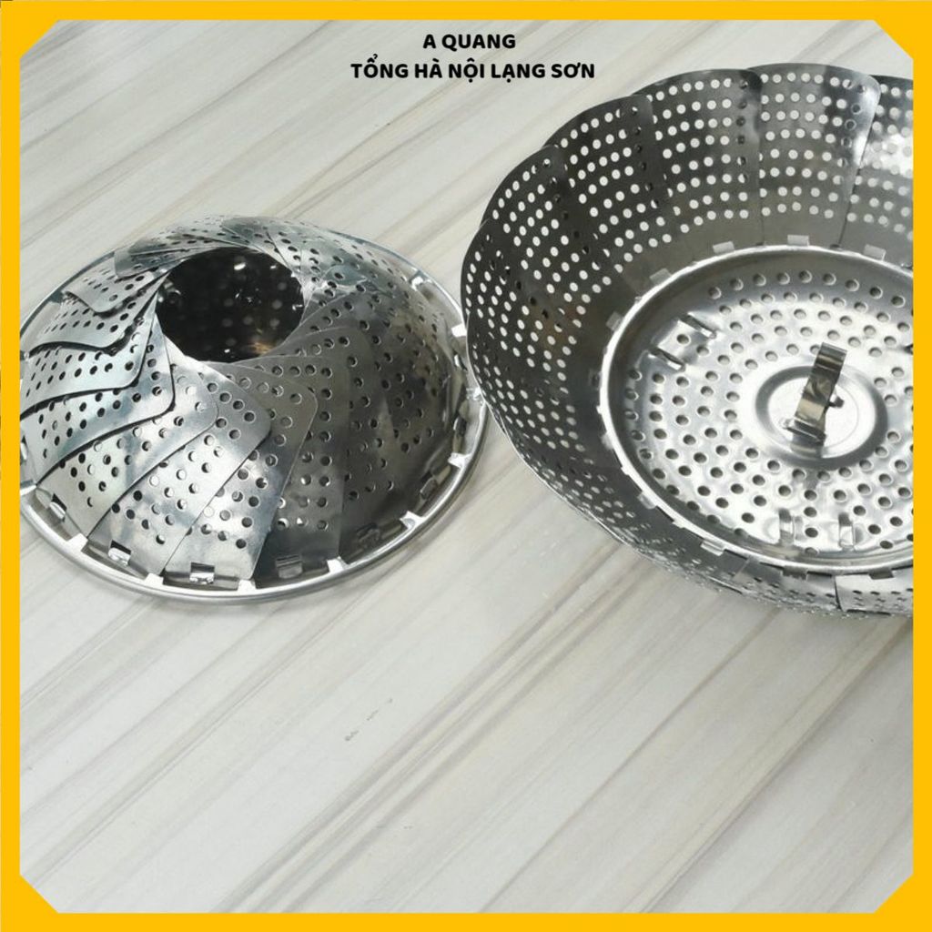 (COMBO 5) RỔ HẤP THỰC PHẨM INOX - Kích Thước 23-26CM, Dùng Hấp Rau Củ Bánh Bao Tiện Dụng